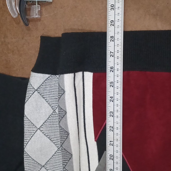 Franco Ponti Vtg Men's XL geo-color block Vneck Wool/Acrylic Sweater - Picture 11 of 13